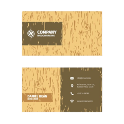 Carte de visite en bois